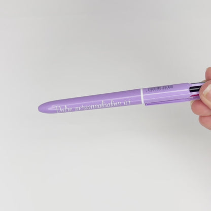 Stylo BIC 4 couleurs Pastel Violet