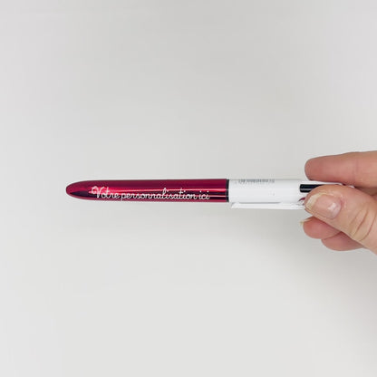 Stylo BIC 4 couleurs Shine Rouge