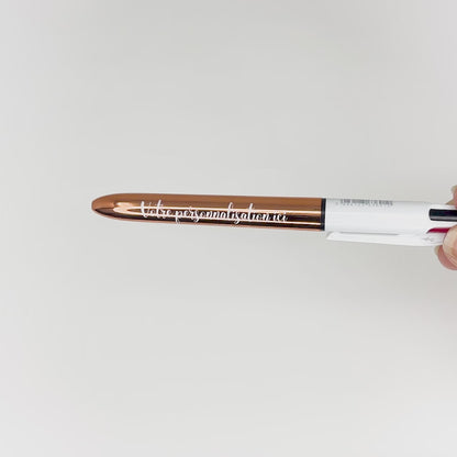 Stylo BIC 4 couleurs Rose Gold