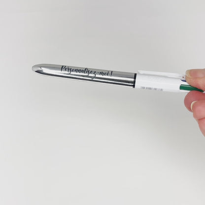 Stylo BIC 4 couleurs Shine Argent